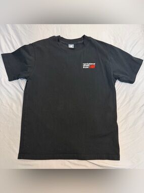 New Balance Men's Black Short Sleeve Embroidered Logo T-Shirt